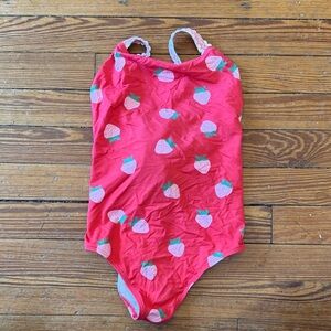 The Beaufort Bonnet Company Kids One-Piece Swimsuit in Strawberry Red
